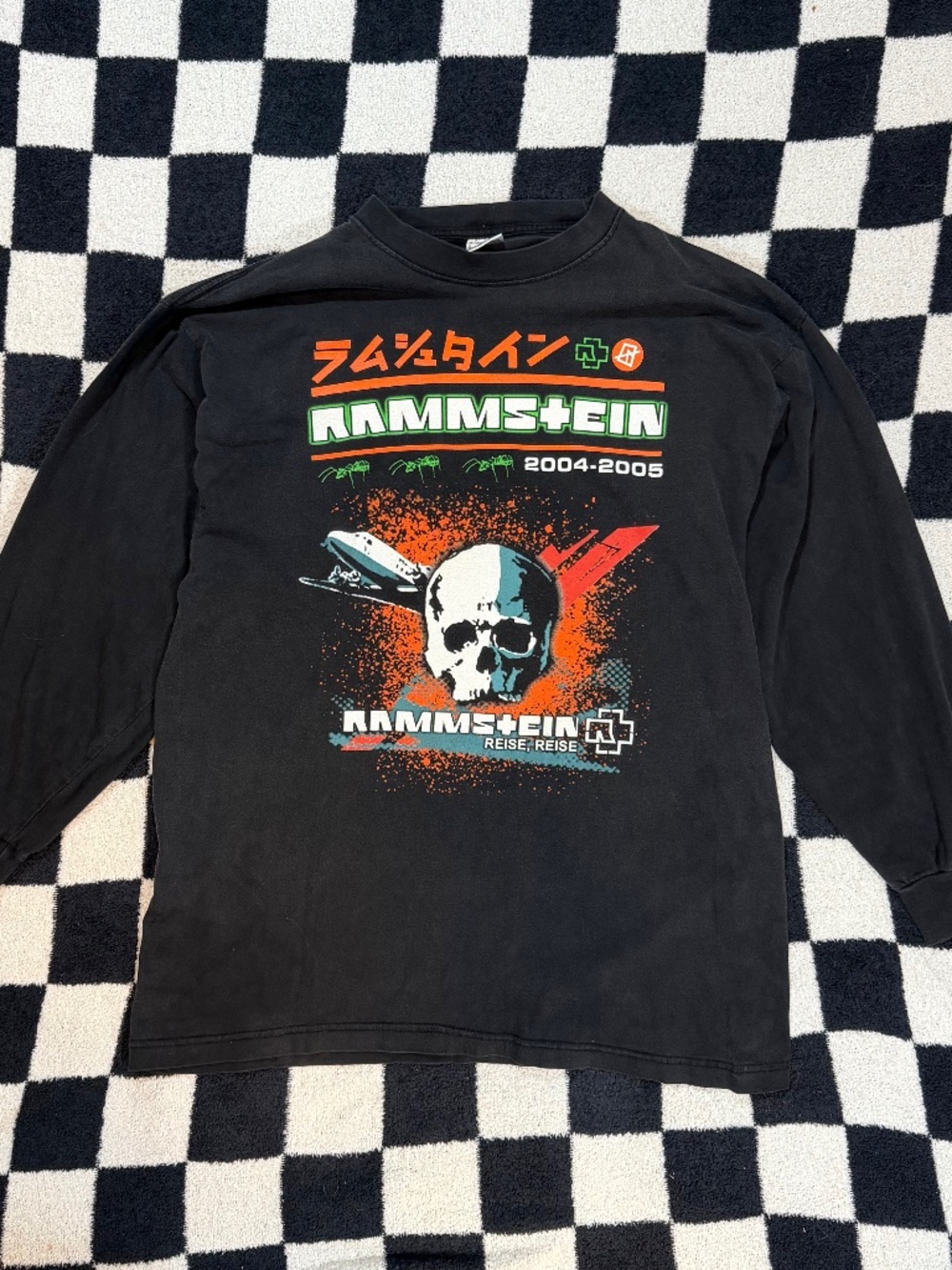 vintage rammstein euro tour 2004 long sleeve shit size xl